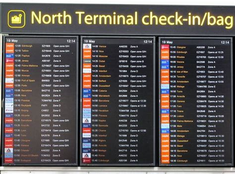 Gatwick Departures Live > Gatwick North and South Terminal Departures