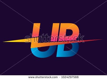 Letter Ub Logo Lightning Icon Letter Stock Vector (Royalty Free ...