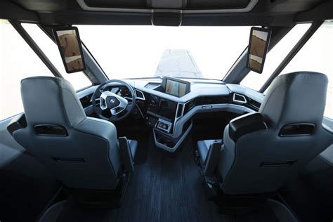 A view of the Nikola Two hydrogen-powered truck interior