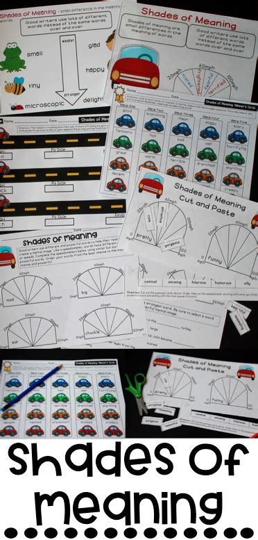 Shades of Meaning {Activities, Anchor Charts, and Assessments} | Shades ...