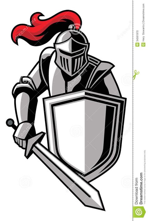 Illustration about Vector of knight with shield, suitable for your ...