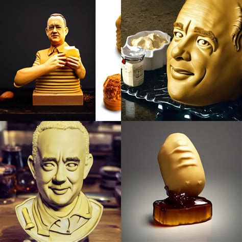 Tom Hanks butter sculpture, Maple syrup highlights, | Stable Diffusion ...