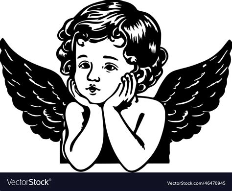 Angel cupid svg Royalty Free Vector Image - VectorStock