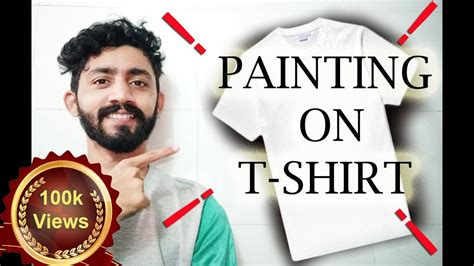 Painting on T-shirt | Fabric painting | How to paint on Tshirt - YouTube