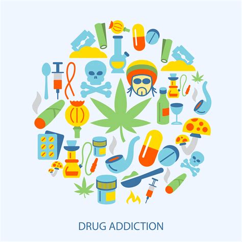 Drugs icons flat 439139 Vector Art at Vecteezy