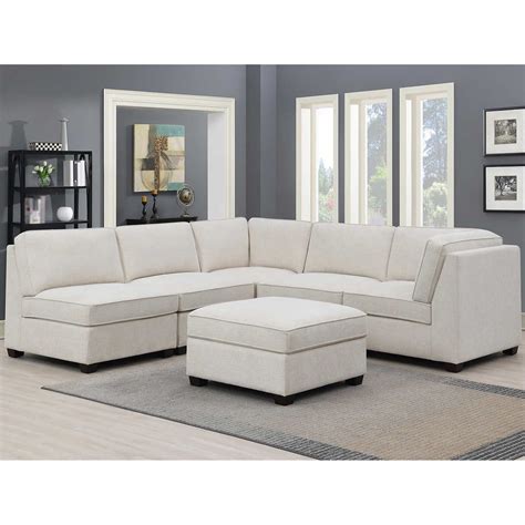 Kacee 6-piece Fabric Modular Sectional in 2021 | Modular sectional, Sectional, Family living rooms