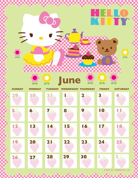 Sanrio Printable Calendar