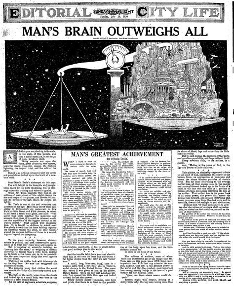 From On top of the Hill : An Engineer's Aspect: Nikola Tesla - "Man's Greatest Achievement"