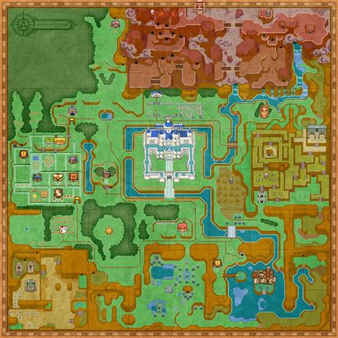 Zelda: A Link Between Worlds Hyrule Map