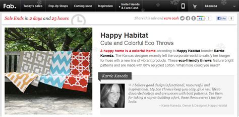 { Happy Habitat }: Happy Habitat Eco Throws on Fab.com!