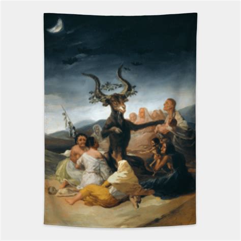 Witches' Sabbath Painting by Francisco Goya - Witches Sabbath - Tapestry | TeePublic