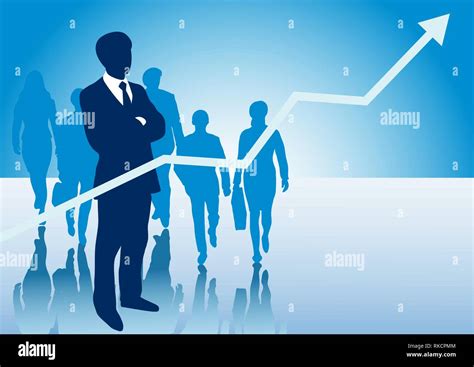 Business presentation background for slides with silhouettes of group of business men and women ...