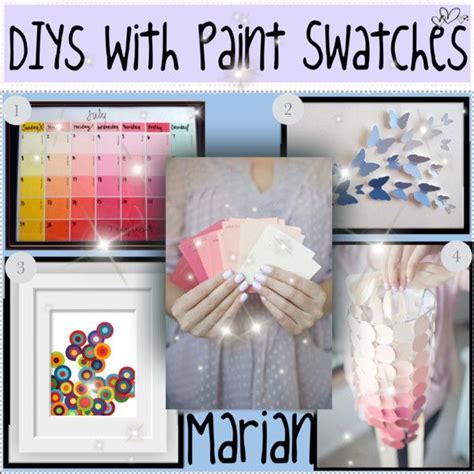 "DIYS with Paint Swatches" by lifeasgirls liked on Polyvore | Paint swatches, Diy, Swatch