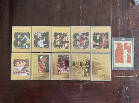 Set of Ten Gold Michael Jordan Upper Deck Cards - CharityStars