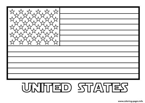 American Flag United States Coloring page Printable