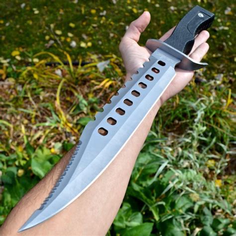 Amazon.com: NEW! 17" Tactical Hunting Rambo Full Tang Fixed Blade Knife ...