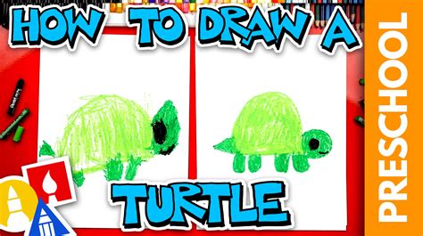 How To Draw A Turtle - Preschool - Art For Kids Hub