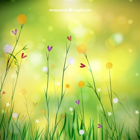 Free Vector | Spring background with flowers