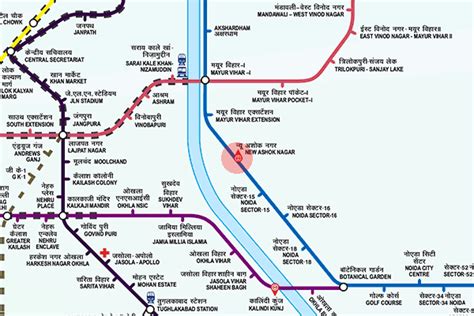 New Ashok Nagar station map - Delhi Metro