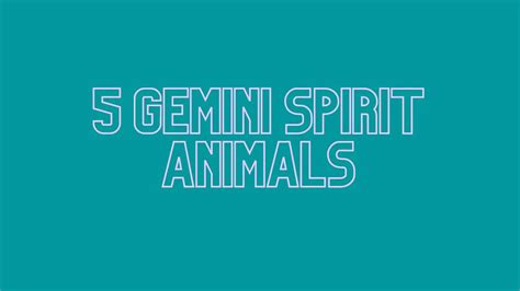 5 Gemini Spirit Animals that Perfectly Represent the Zodiac Sign ...