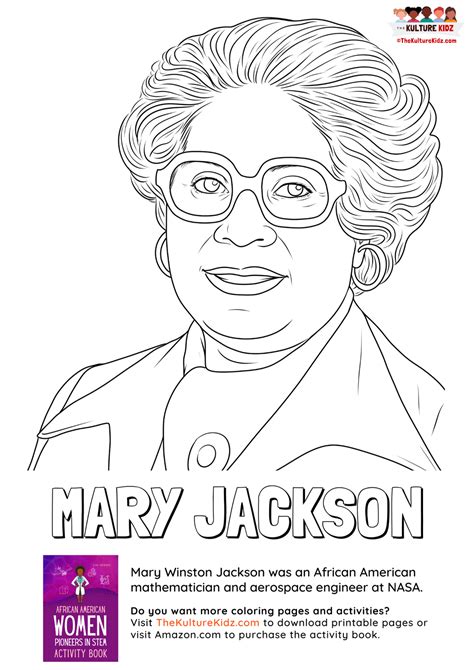 Mary Jackson Coloring Page – The Kulture Kidz