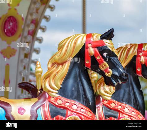 Vintage carousel horse Stock Photo - Alamy