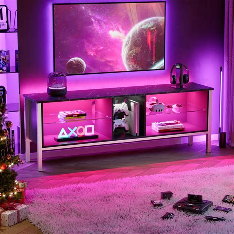 Modern TV Stand for TVs up to 70 inch, Wood TV Cabinet with Double ...