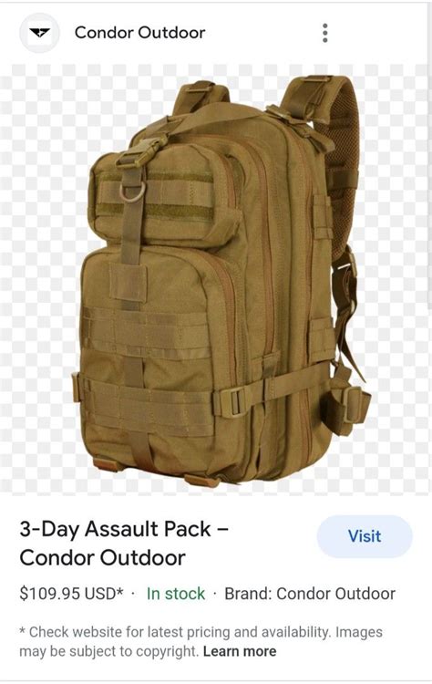 CONDOR TACTICAL BACKPACK, Men's Fashion, Bags, Backpacks on Carousell