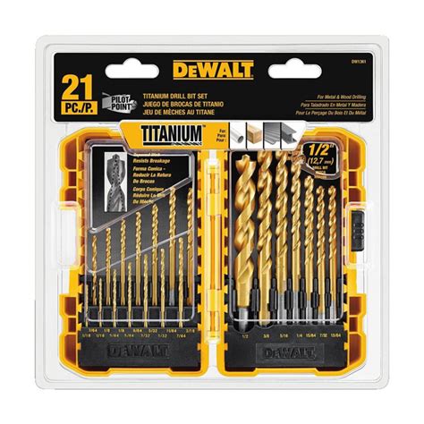 DEWALT Titanium Drill Bit Set