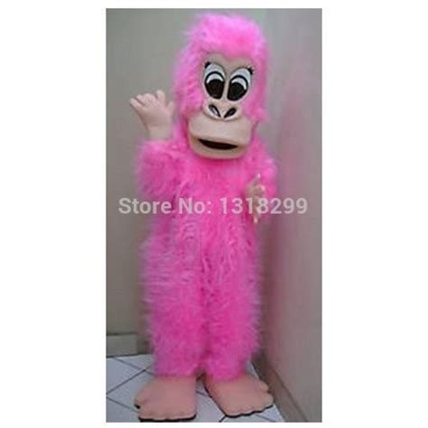 Pink Gorilla Mascot Costume