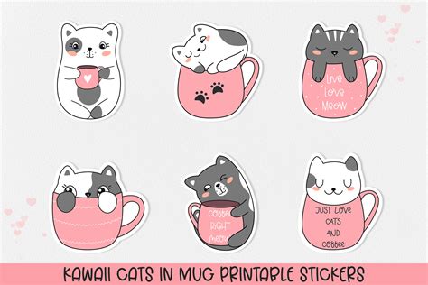 Cute Cat Stickers Printable | ubicaciondepersonas.cdmx.gob.mx