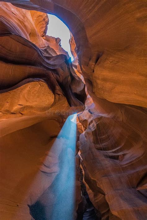 Sun Light Hitting the Antelope Canyon Floor Arizona United States Stock ...