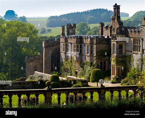 Haddon Hall near Bakewell in the Peak District Derbyshire Dales England UK a medieval house ...