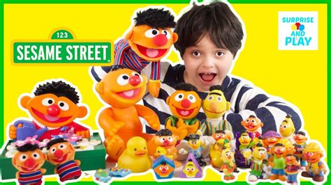 Bert and Ernie Sesame Street Toys Collection - YouTube