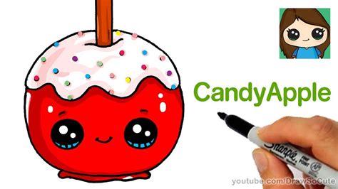 How to Draw a Candy Apple Easy - YouTube