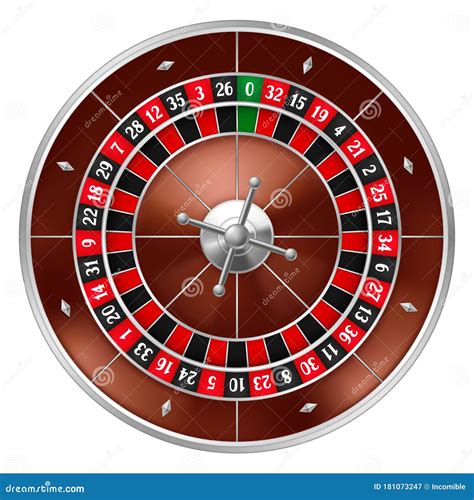 Realistic Casino Gambling Roulette Wheel. Stock Vector - Illustration of concept, gamble: 181073247