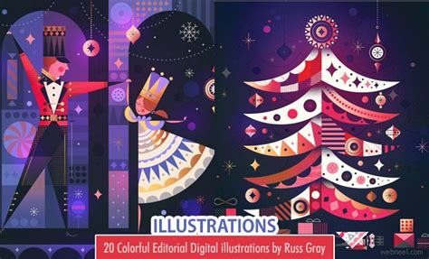 Nutcracker - 20 Colorful Editorial Digital illustrations by Russ Gray