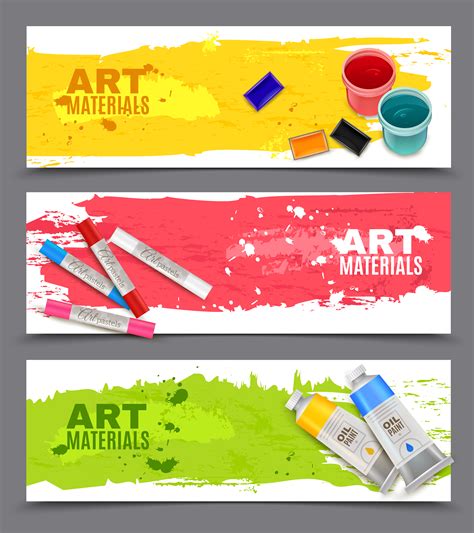 Artistic Horizontal Banners Set 484812 Vector Art at Vecteezy