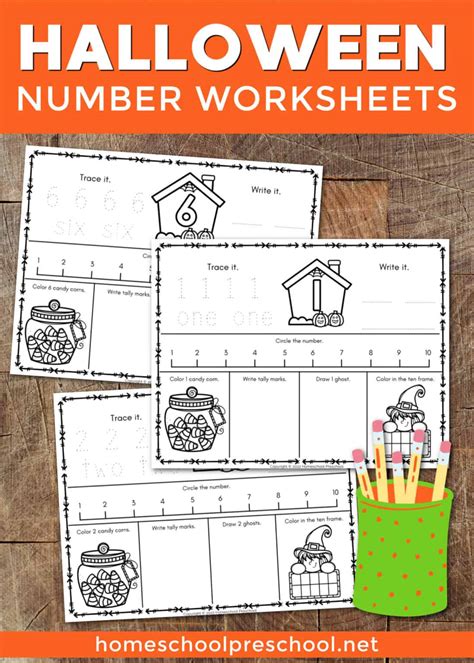 10 Free Halloween Number Worksheets for Preschoolers