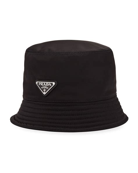 Prada Men's Nylon Bucket Hat with Logo | Neiman Marcus