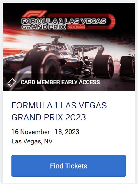 American Express: Early Access F1 Las Vegas Tickets - Doctor Of Credit