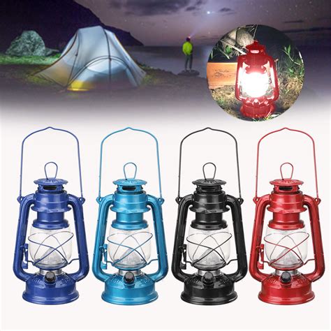 Vintage Style 15 LED Lantern Battery Operated Indoor Outdoor Camping ...