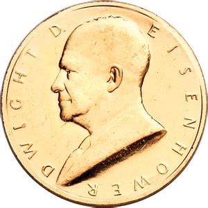 Gold-Plated Dwight D. Eisenhower Medal | Littleton Coin