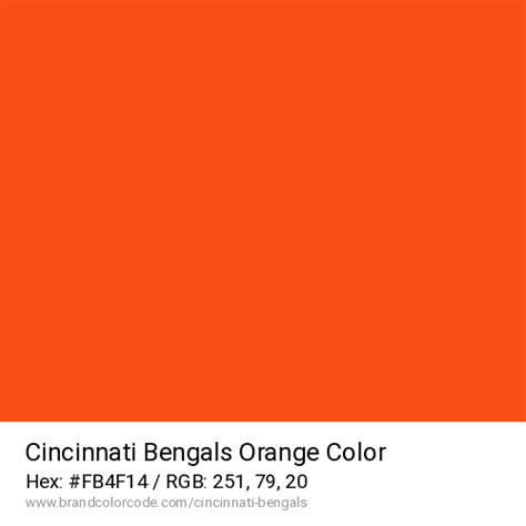 Cincinnati Bengals Brand Color Codes » BrandColorCode.com