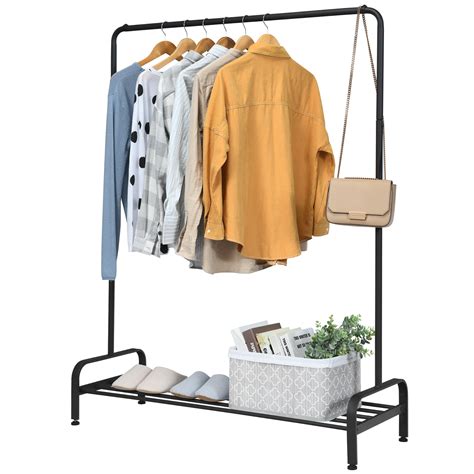 Costway Industrial Metal Garment Rack Heavy Duty Floor Cloth Rack w/Storage Shelf - Walmart.com