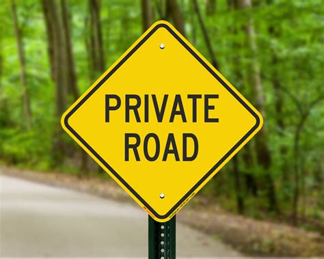 Private Road No Trespassing Signs