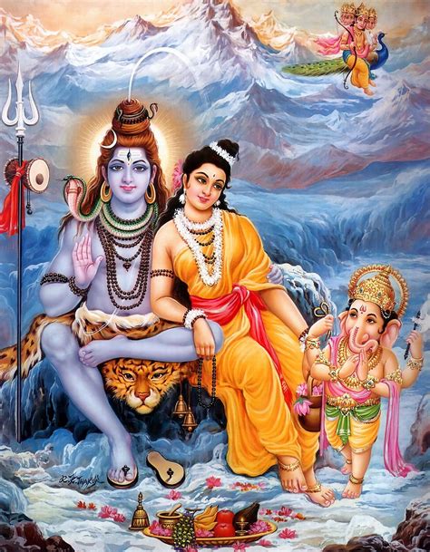 Shiva-Parvati with Sons | Lord Shiva and consort Parvati wit… | Flickr