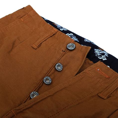 Momotaro Back Satin Brown Cargo Pants (Slim Tapered) - Okayama Denim