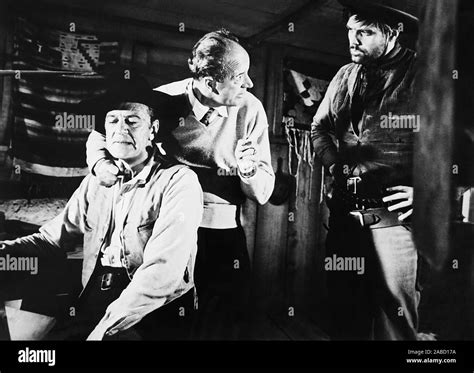 MAN OF THE WEST, from left: Gary Cooper, director Anthony Mann, Jack ...