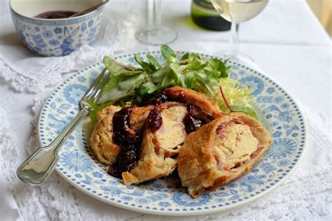 Chicken wellington with cherry sauce recipe - Great British Chefs